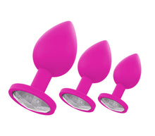 Load image into Gallery viewer, Large Silicone Pink Butt Plug Gem

