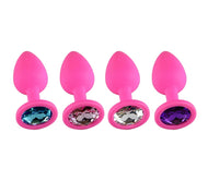 Large Silicone Pink Butt Plug Gem