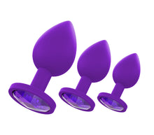 Load image into Gallery viewer, Small Silicone Purple Butt Plug Gem
