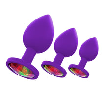 Load image into Gallery viewer, Small Silicone Purple Butt Plug Gem
