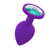 Load image into Gallery viewer, Small Silicone Purple Butt Plug Gem
