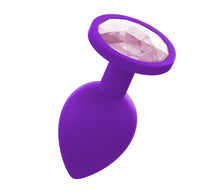 Load image into Gallery viewer, Small Silicone Purple Butt Plug Gem
