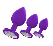 Load image into Gallery viewer, Small Silicone Purple Butt Plug Gem
