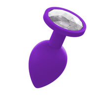 Load image into Gallery viewer, Small Silicone Purple Butt Plug Gem
