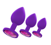 Load image into Gallery viewer, Small Silicone Purple Butt Plug Gem
