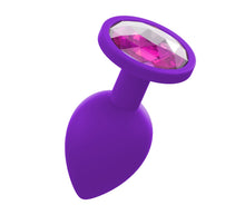 Load image into Gallery viewer, Small Silicone Purple Butt Plug Gem
