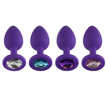 Load image into Gallery viewer, Small Silicone Purple Butt Plug Gem
