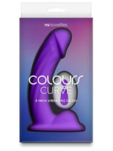Load image into Gallery viewer, Colours Curve Vibrating 6" Dildo Purple
