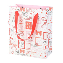 Load image into Gallery viewer, Valentine Postage Stamp Print Gift Bag
