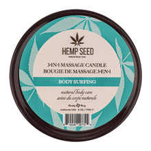 Load image into Gallery viewer, Hemp Seed 3-in-1 Massage Candle Body Surfing

