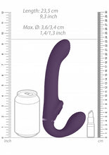 Load image into Gallery viewer, Vive Ai - Dual Vibrating &amp; Air Wave Tickler Vibrating Strapless Strap On - Purple
