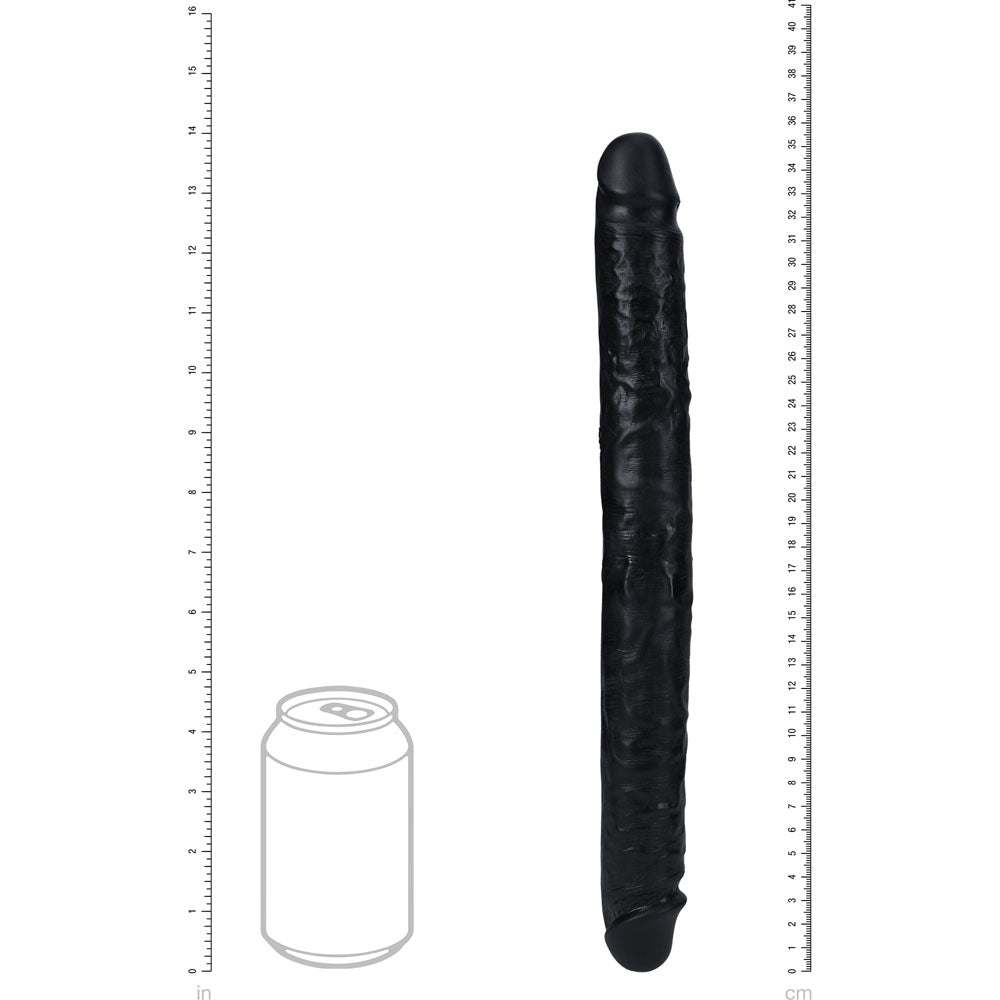 Load image into Gallery viewer, Realrock 14" Slim Double Dong Black (35cm)