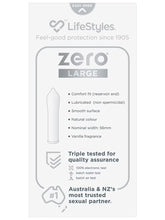 Load image into Gallery viewer, Lifestyles Zero Large Condoms 10pk
