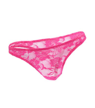 Load image into Gallery viewer, Men's Lace Thong Hot Pink L/xl
