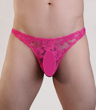 Load image into Gallery viewer, Men's Lace Thong Hot Pink L/xl
