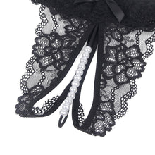 Load image into Gallery viewer, Lace Pearl Panty Black (16-18) 3xl
