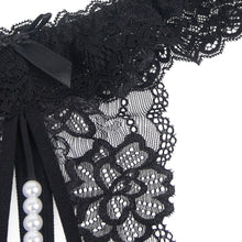 Load image into Gallery viewer, Lace Pearl Panty Black (16-18) 3xl
