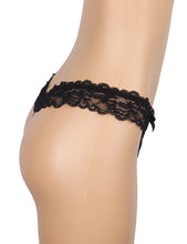 Load image into Gallery viewer, Lace Pearl Panty Black (10-12) L
