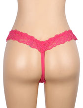 Load image into Gallery viewer, Lace Pearl Panty Pink (12-14) Xl
