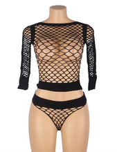 Load image into Gallery viewer, Fishnet 2-piece (18-22) Black
