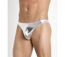 Load image into Gallery viewer, Mens Silver Metallic G-string-l/xl
