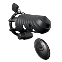 Load image into Gallery viewer, Fantasy C-ringz Remote-controlled Vibrating Cock Blocker Black
