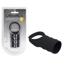 Load image into Gallery viewer, Levelz Silicone Cock Ring &amp; Ribbed Sleeve
