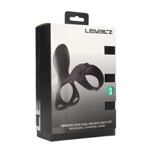 Load image into Gallery viewer, Levelz Vibrating Cock &amp; Ball Ring With Shaft Loop
