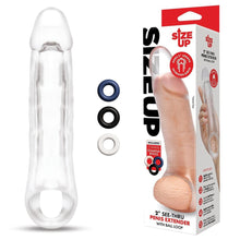 Load image into Gallery viewer, Size Up 2 Inch See-thru Penis Extender With Ball Loop
