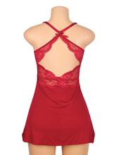 Load image into Gallery viewer, Red Modal Nightdress (12-14) Xl Backless
