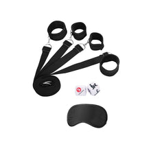 Load image into Gallery viewer, Ouch! Black &amp; White Bed Bindings Restraint System
