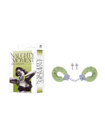 Naughty Moment Handcuff With Furry Sleeve Green