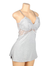 Load image into Gallery viewer, Grey Modal Nightdress (10-12) L Backless
