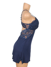 Load image into Gallery viewer, Navy Modal Nightdress (8-10) M Backless
