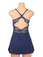 Load image into Gallery viewer, Navy Modal Nightdress (8-10) M Backless
