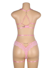 Load image into Gallery viewer, Pink Lace Sexy Garter Set (12-14) 2xl
