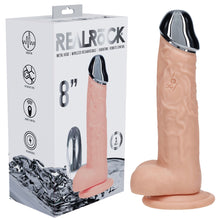 Load image into Gallery viewer, Realrock Metal Head 8'' Rechargeable Dildo - Flesh
