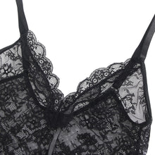 Load image into Gallery viewer, Ruffled Teddy Black (10-12) L Lace Mesh
