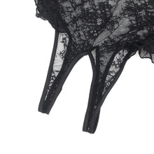 Load image into Gallery viewer, Ruffled Teddy Black (10-12) L Lace Mesh
