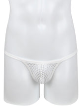 Load image into Gallery viewer, Men's Fishnet Thong White L
