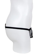 Load image into Gallery viewer, Men's Fishnet Thong Black Xl
