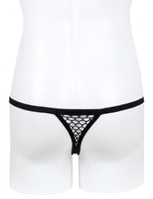 Load image into Gallery viewer, Men's Fishnet Thong Black M

