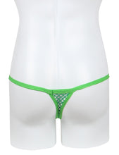 Load image into Gallery viewer, Men's Fishnet Thong Green L
