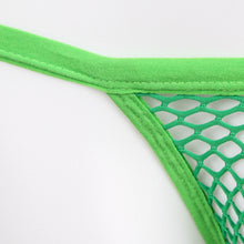 Load image into Gallery viewer, Men's Fishnet Thong Green Xl
