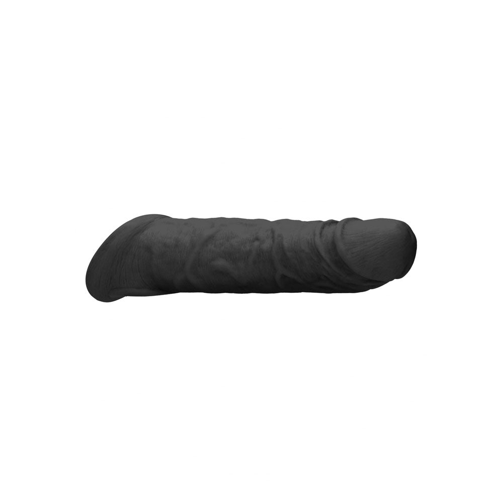Load image into Gallery viewer, Realrock 8'' Realistic Penis Extender With Rings Black