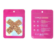 Load image into Gallery viewer, Nipple Cover Gold Cross Sparkle

