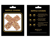 Load image into Gallery viewer, Nipple Cover Gold Cross Sparkle

