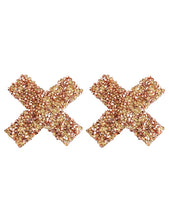 Load image into Gallery viewer, Nipple Cover Gold Cross Sparkle
