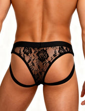 Load image into Gallery viewer, Lace Jockstrap Black (50) 2xl
