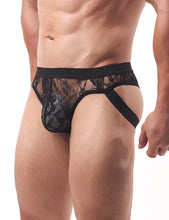 Load image into Gallery viewer, Lace Jockstrap Black (50) 2xl
